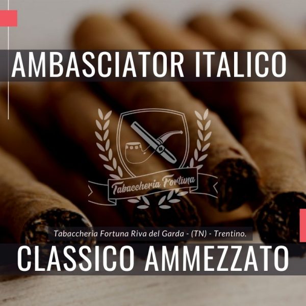 Ambasciator Italico Classico Ammezzato è il PRIMO sigaro prodotto dal Moderno Opificio del Sigaro Italiano.