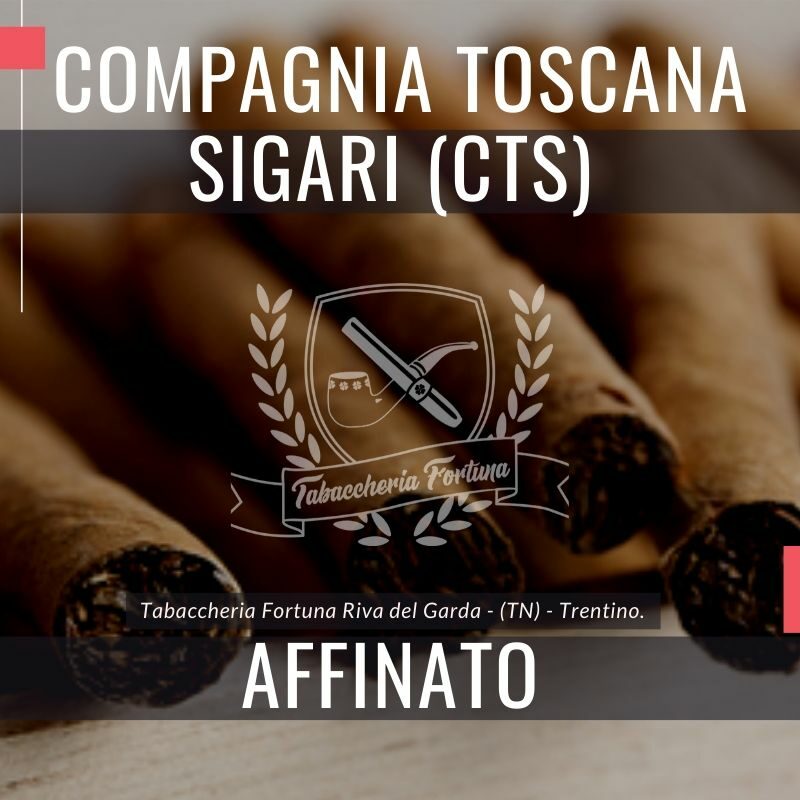 Compagnia Toscana Sigari (CTS) Affinato A crudo si distingue l'ormai netta nota di affumicatura CTS, associata al legno e una punta di pepato.