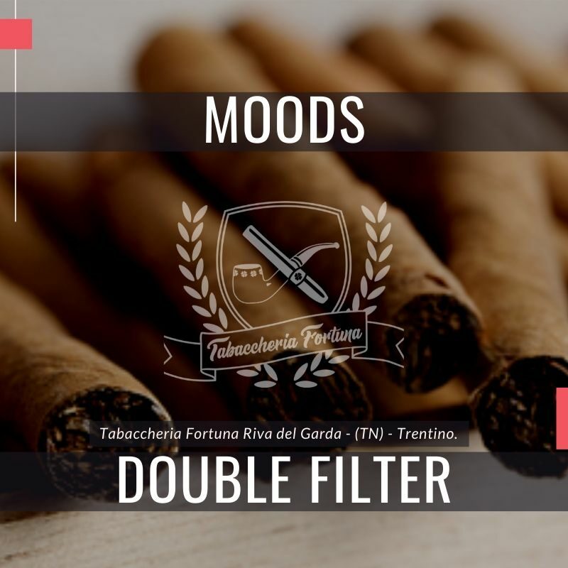 I piacevoli sigaretti di marca Dannemann Moods Mini Double con filtro sono short-filler realizzati a macchina.