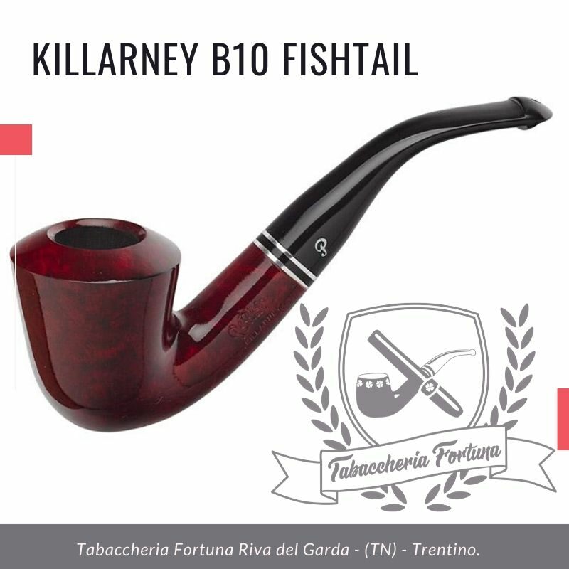 Killarney B10 Fishtail. Con un top a cupola e linee curve, il B10 è un 'ibrido' Peterson di una Dublino piegata e la forma Calabash. 